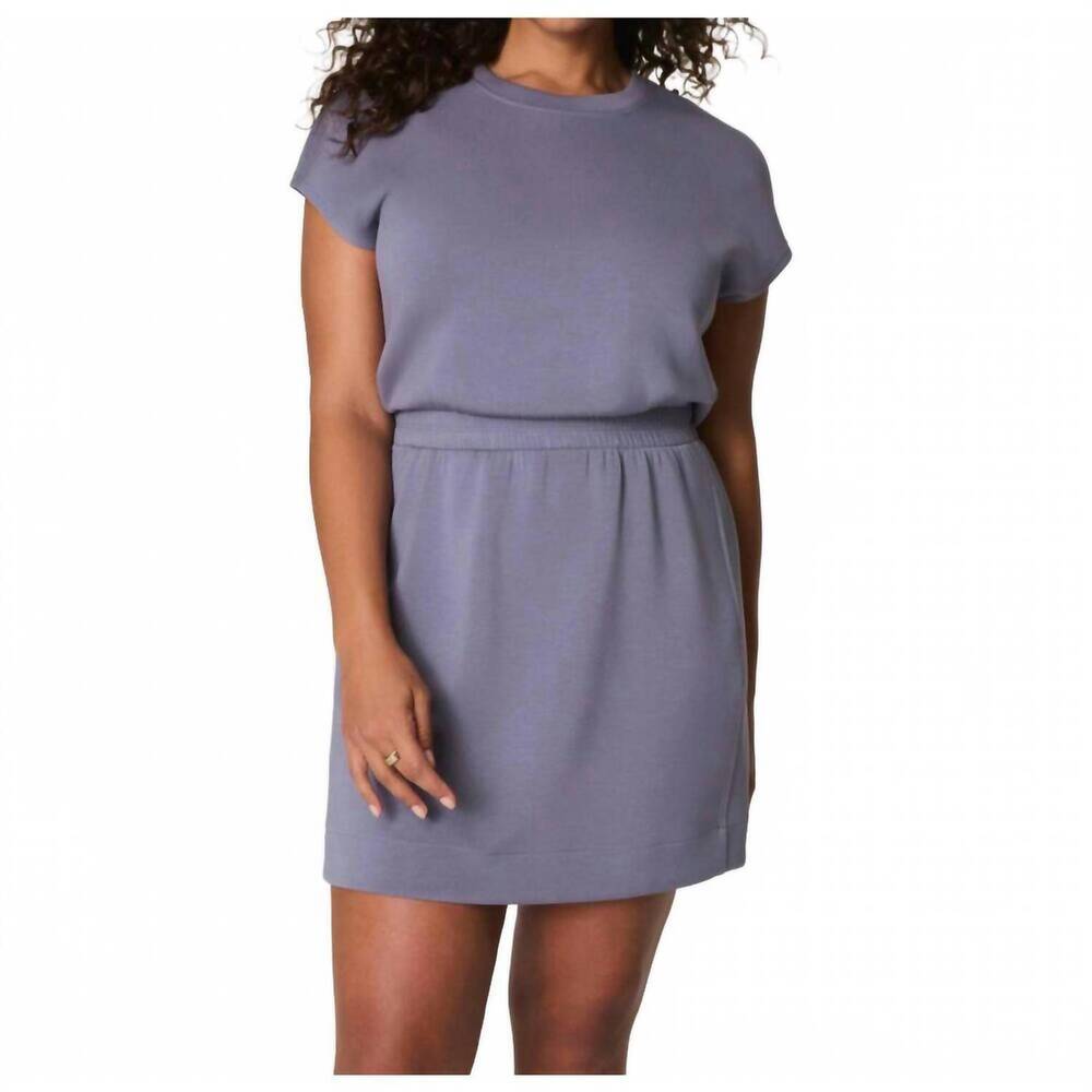 NEW SPANX crew sweatshirt mini dress in orchid ash
